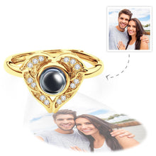 Load image into Gallery viewer, Custom Angel Wing Projection Ring – Personalized Photo Heart Ring for Her