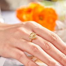 Load image into Gallery viewer, Custom Angel Wing Projection Ring – Personalized Photo Heart Ring for Her