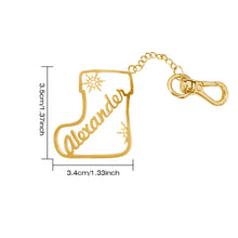 Load image into Gallery viewer, Personalized Christmas Socks Name Keychain – Holiday Gift for Family & Friends
