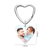 Load image into Gallery viewer, Engraved Photo Keychain – Personalized Heart Design