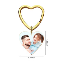 Load image into Gallery viewer, Engraved Photo Keychain – Personalized Heart Design