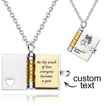 Load image into Gallery viewer, Personalized My Little Star Book Necklace – Adjustable Locket Pendant with Message Inside
