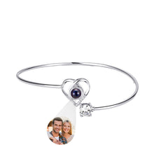 Load image into Gallery viewer, Custom Projection Bracelet – Personalized Photo Heart Jewelry Gift for Her