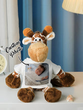 Load image into Gallery viewer, Personalized Animal Plush Stuffed Toy – Baby Birth Announcement Gift