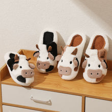 Load image into Gallery viewer, Cozy Cow Cotton Slippers – Warm Cartoon Animal House Footwear