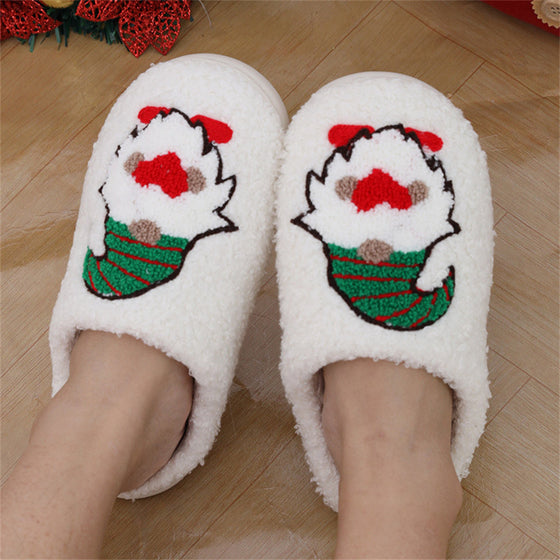 Faceless Dwarf Christmas Cotton Slippers – Cozy Holiday Home Shoes