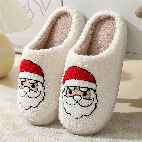 Christmas Gingerbread Man Cotton Slippers – Santa Claus Home Shoes
