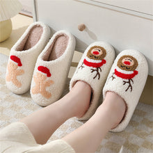 Load image into Gallery viewer, Christmas Gingerbread Man Cotton Slippers – Santa Claus Home Shoes