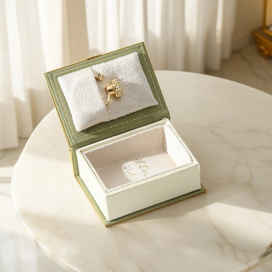 Multicolor Book-Shaped Jewelry Box – Ring & Necklace Gift Box for Her
