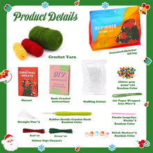 Load image into Gallery viewer, Christmas Wreath DIY Crochet Kit for Beginners –Gift for Adults & Kids