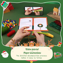 Load image into Gallery viewer, Christmas Wreath DIY Crochet Kit for Beginners –Gift for Adults & Kids