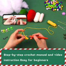 Load image into Gallery viewer, Christmas Snowman DIY Crochet Kit for Beginners – Gift for Adults & Kids