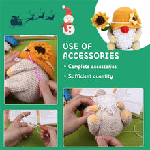 Load image into Gallery viewer, Christmas Gnome DIY Crochet Kit for Beginners – Gift for Adults & Kids