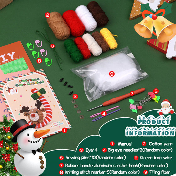Christmas Crutch Deer DIY Crochet Kit for Beginners – For Adults & Kids