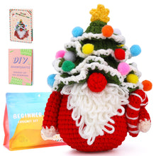 Load image into Gallery viewer, Christmas Gnome DIY Crochet Kit for Beginners –Gift for Adults & Kids