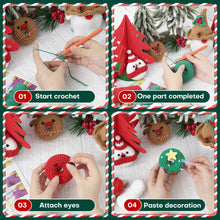 Load image into Gallery viewer, Christmas Donut DIY Crochet Kit for Beginners | Gifts for Adults and Kids