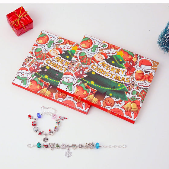 Advent Calendar Charm Box – 24-Day Christmas Countdown DIY Bracelet Set