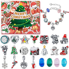Load image into Gallery viewer, Advent Calendar Charm Box – 24-Day Christmas Countdown DIY Bracelet Set