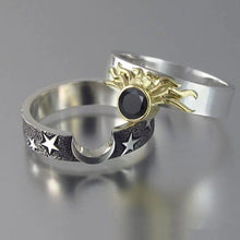 Load image into Gallery viewer, Sun and Moon Matching Couples Rings – Jewelry Gift for Lovers