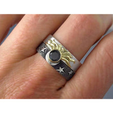 Load image into Gallery viewer, Sun and Moon Matching Couples Rings – Jewelry Gift for Lovers