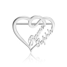 Load image into Gallery viewer, Custom Stainless Steel Name Brooch Personalized Nameplate Lapel Pin For Women
