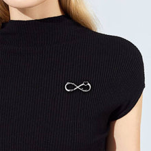 Load image into Gallery viewer, Custom Infinity Name Brooch Personalized Nameplate Lapel Pin Memorial Gifts