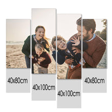 Load image into Gallery viewer, Custom 4-Piece Photo Oil Painting Canvas Wall Art (Frameless)