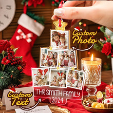 Load image into Gallery viewer, Personalized Photo Christmas Tree Ornament – Custom Family Keepsake