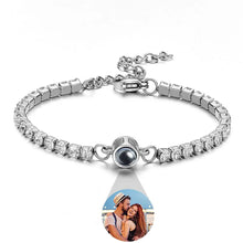 Load image into Gallery viewer, Custom Photo Projection Bracelet – All-Diamond Fashion Gift for Her