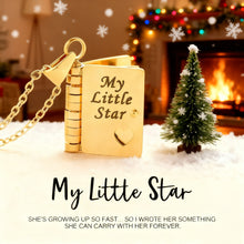 Load image into Gallery viewer, Personalized My Little Star Book Necklace – Adjustable Locket Pendant with Message Inside