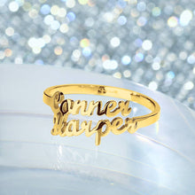 Load image into Gallery viewer, Custom Double Names Ring – 925 Sterling Silver