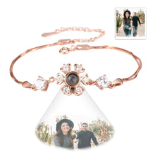 Load image into Gallery viewer, Personalized Projection Photo Bracelet – Custom Picture with Zircon Accents