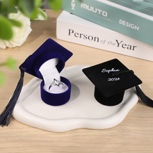 Load image into Gallery viewer, Personalized Graduation Cap Ring Box