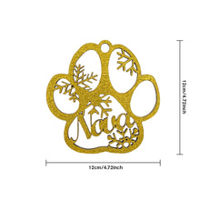 Load image into Gallery viewer, Personalized Wood Pet Paw Christmas Ornament