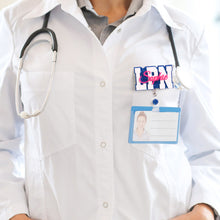 Load image into Gallery viewer, Personalized Glitter Name Acrylic Badge Reel for Nurses and Doctors