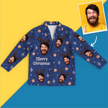 Load image into Gallery viewer, Custom Face Elk Christmas Pajamas – Long Sleeve Set