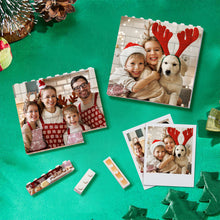 Load image into Gallery viewer, Personalized Building Brick Puzzle Photo Block Christmas Ornament