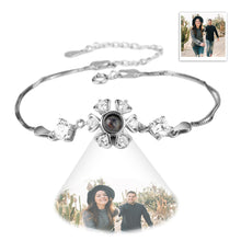 Load image into Gallery viewer, Personalized Projection Photo Bracelet – Custom Picture with Zircon Accents