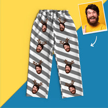Load image into Gallery viewer, Custom Face Elk Christmas Pajamas – Long Sleeve Set