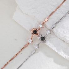 Load image into Gallery viewer, Personalized Bow Heart Projection Bracelet – 925 Sterling Silver