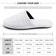Load image into Gallery viewer, Custom Christmas Cotton Slippers – Personalized Photo Gift Bag Pattern House Shoes