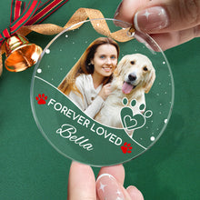 Load image into Gallery viewer, Personalized Pet Photo Memorial Ornament with Name – Christmas Gift for Pet Owners