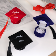Load image into Gallery viewer, Personalized Graduation Cap Ring Box