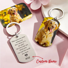 Load image into Gallery viewer, Custom Engraved Pet Photo Keychain for Pet Owners