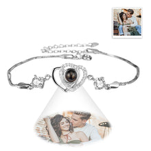 Load image into Gallery viewer, Personalized Double Heart Projection Bracelet – 925 Sterling Silver