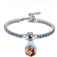 Load image into Gallery viewer, Custom Photo Projection Bracelet – All-Diamond Fashion Gift for Her