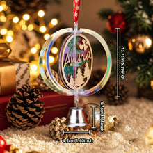 Load image into Gallery viewer, Personalized Rotating Wind Chime Christmas Ornament with Name