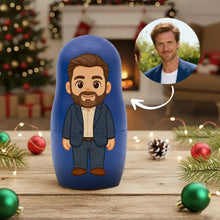 Load image into Gallery viewer, Personalized Portrait Nesting Doll Custom Photo Family Portrait Cartoon Style Gift Photo Christmas Gift