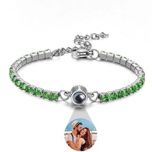 Load image into Gallery viewer, Custom Photo Projection Bracelet – All-Diamond Fashion Gift for Her