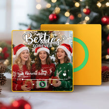 Load image into Gallery viewer, FridgeBeats Framed 4.0 Custom Besties Forever Song Magnet – Personalized Music Fridge Gift for Best Friends
